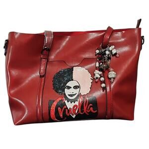 Red Cruella Tote Bag